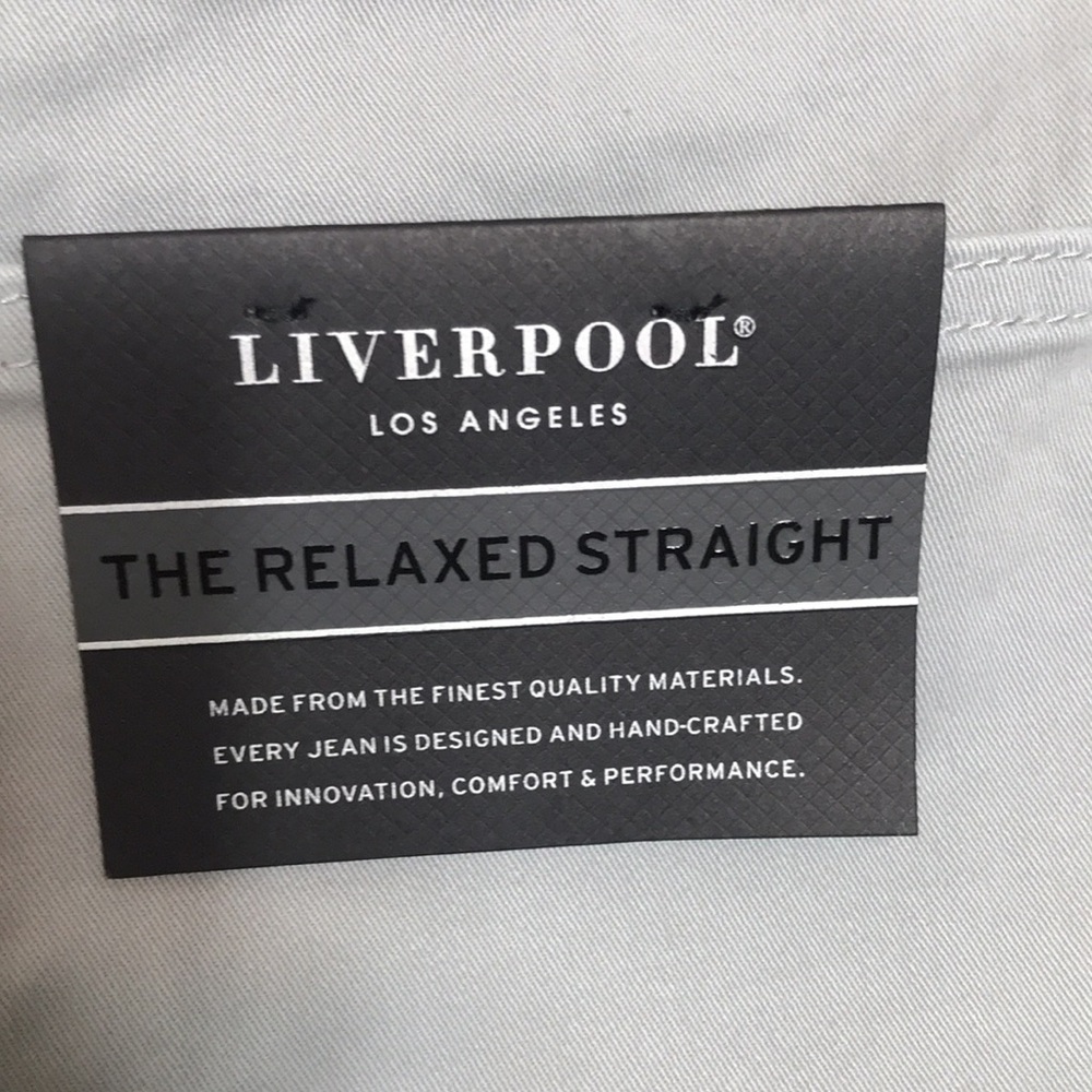 Liverpool jeans color fog gray, relaxed straight, 35x32 - Picture 7 of 8